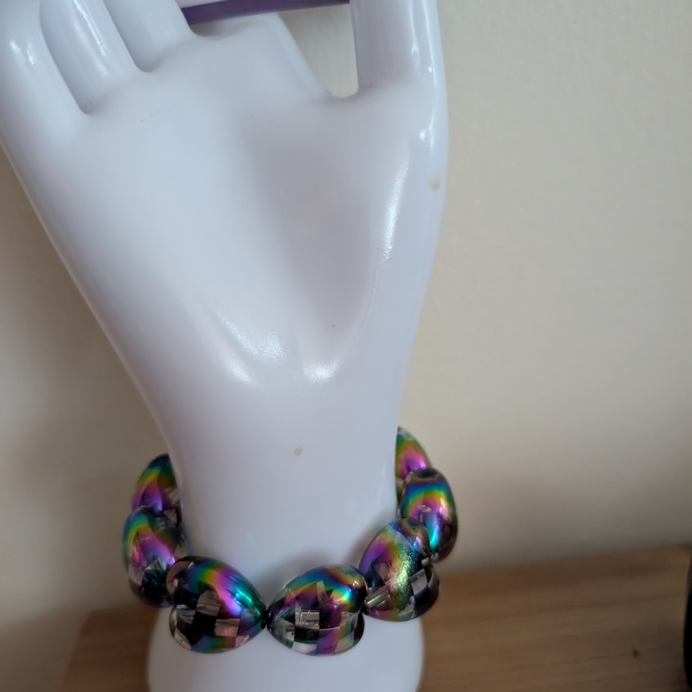 Iridescent Beaded Bracelet